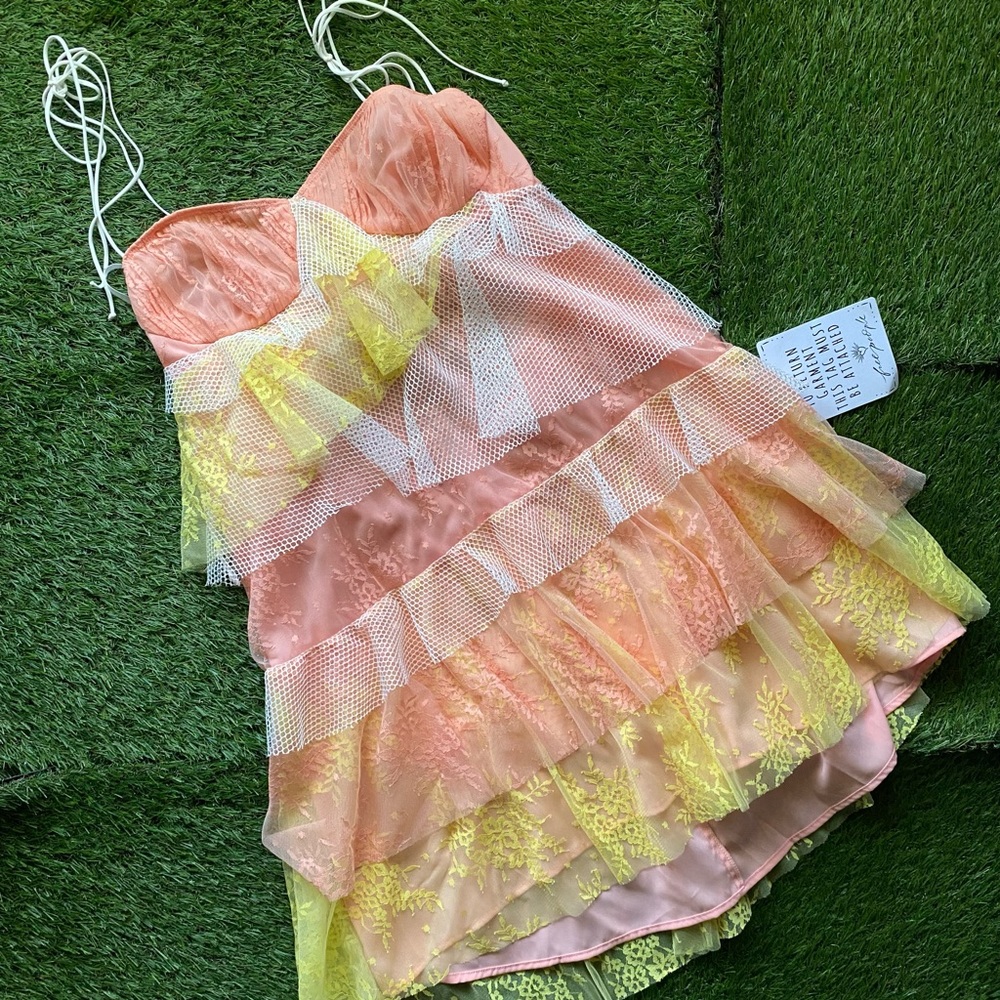 For Love & Lemons Sorbet Mini Dress